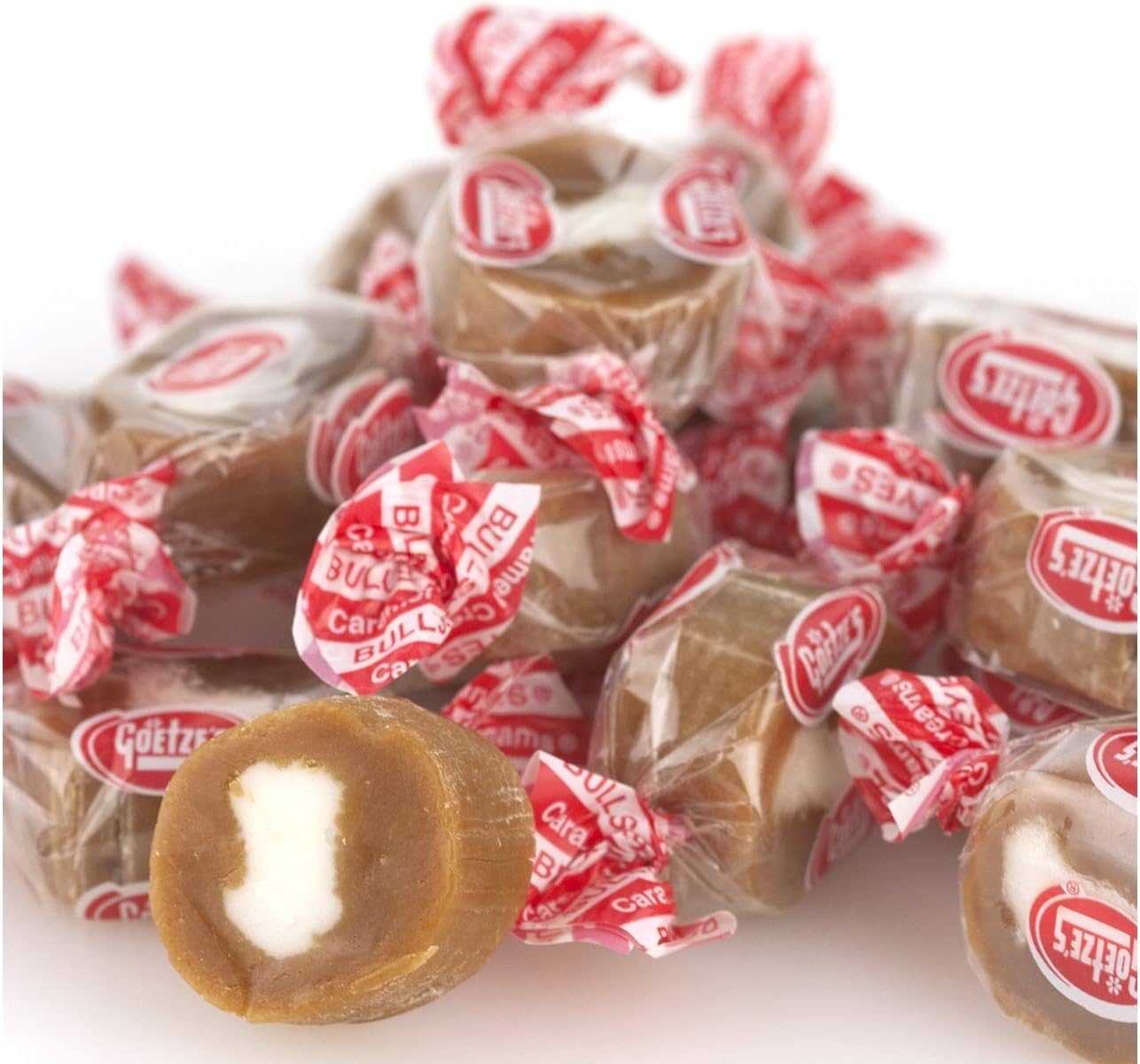 Goetze Old Fashioned Caramel Creams Candy, Original Bulls Eyes (2 pounds)