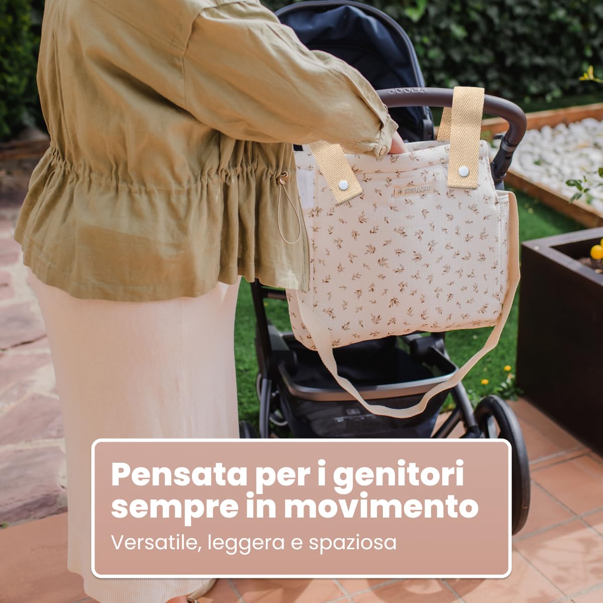 MIMUSELINA Borsa Passeggino Universale per Neonato con Ampia Capacità