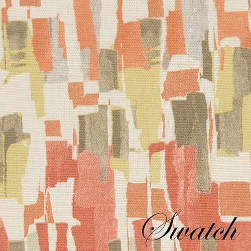 Miniatura 3 de Britto Garden Party - Juego de cuatro manteles individuales en forma de cuña con estampado naranja y cargador central redondo