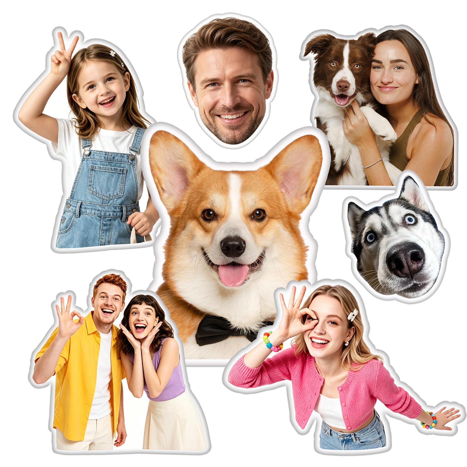 HOBULL Custom Pillow Face Photo Cushion