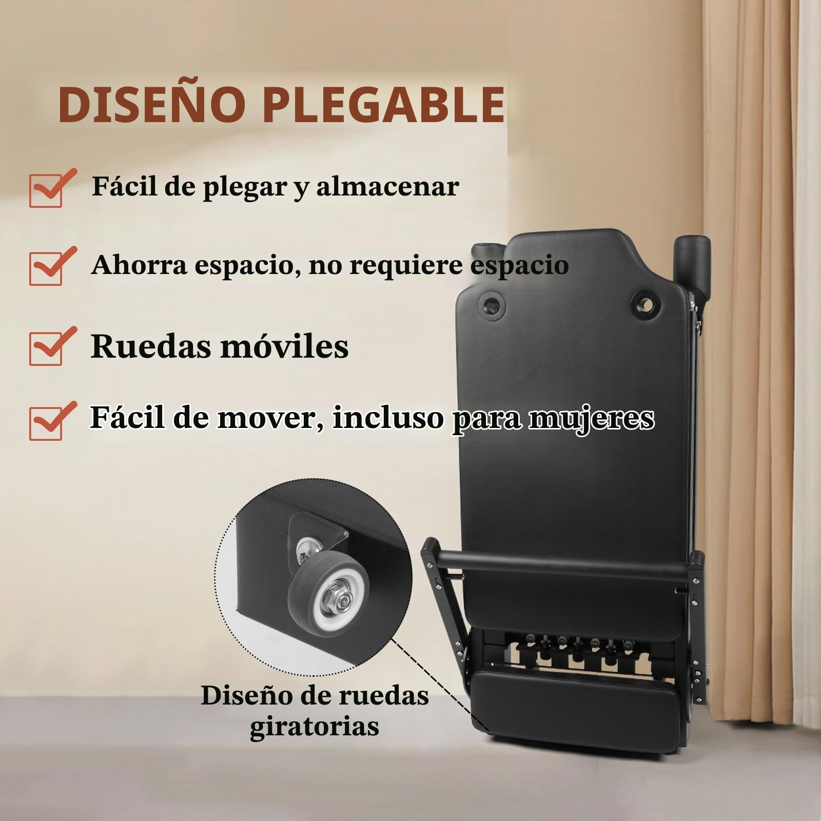 Pilates Reformer con 4 Muelles y 5 Cuerdas, Plegable Maquina Pilates Reformer para Recuperación Muscular y Uso Diario,B
