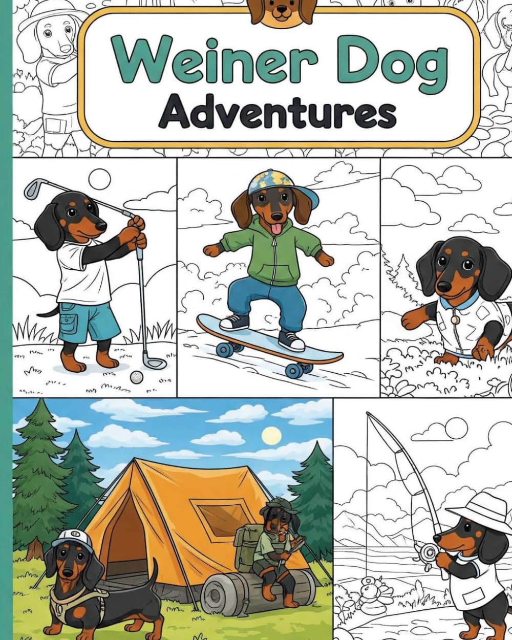 Weiner Dog Adventures Coloring Book: Weiner Dog Adventures Coloring Book