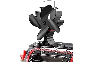 Signstek Stove Fan Buddy and Mr Heater Non Electric 4 Blade, Wood Burning Fireplace Accessory