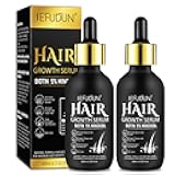 2PCS 5% Minoxidil Hair Growth Serum for Men & Women - Natural Hair Regrowth Oil, Nourishes Scalp & Moisturizes Hair - 4.04 oz
