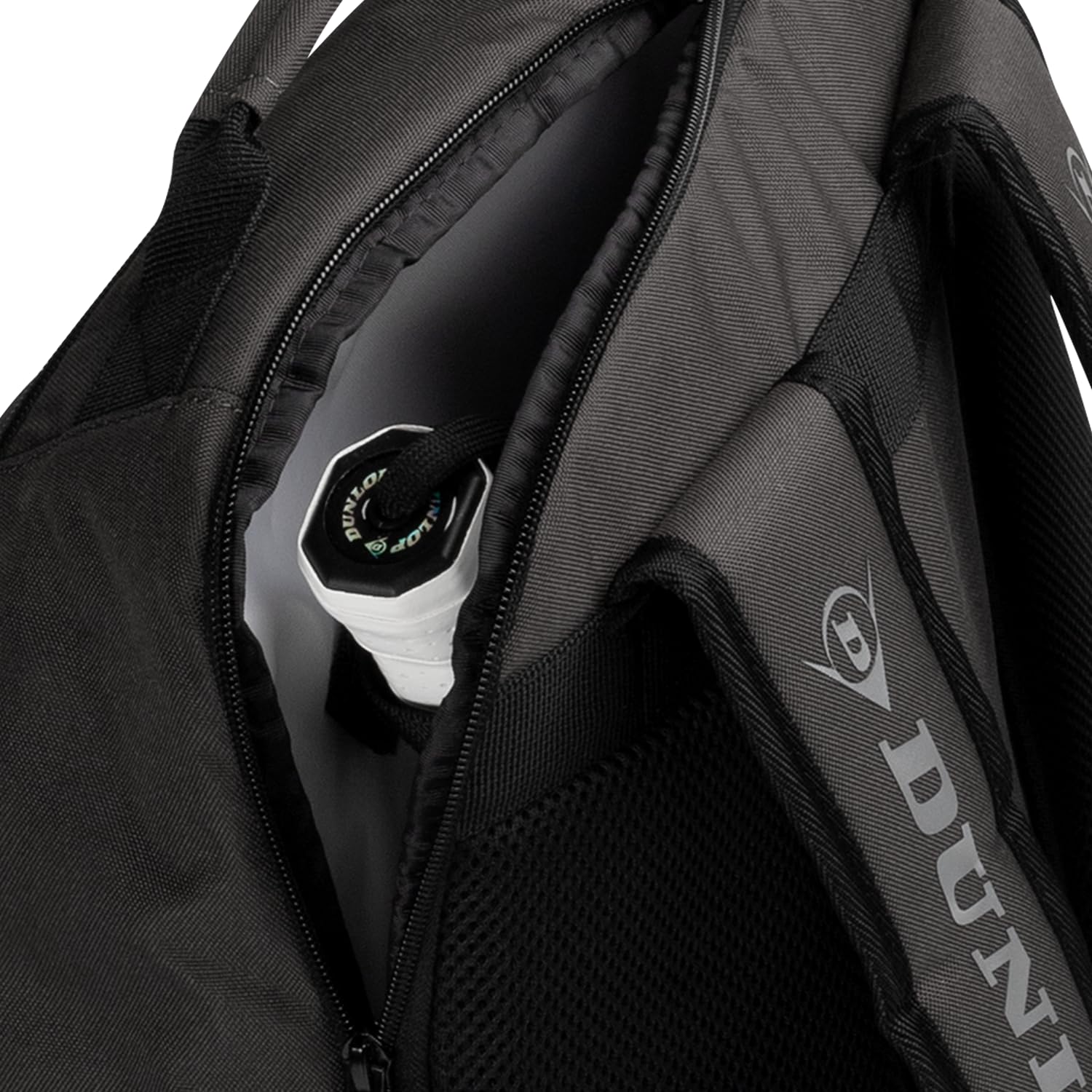 Dunlop FX Performance Padel Backpack - Borsa da racchetta compatta 20-L - Nero/Gun Metal/Cian - Design Multisport Leggero