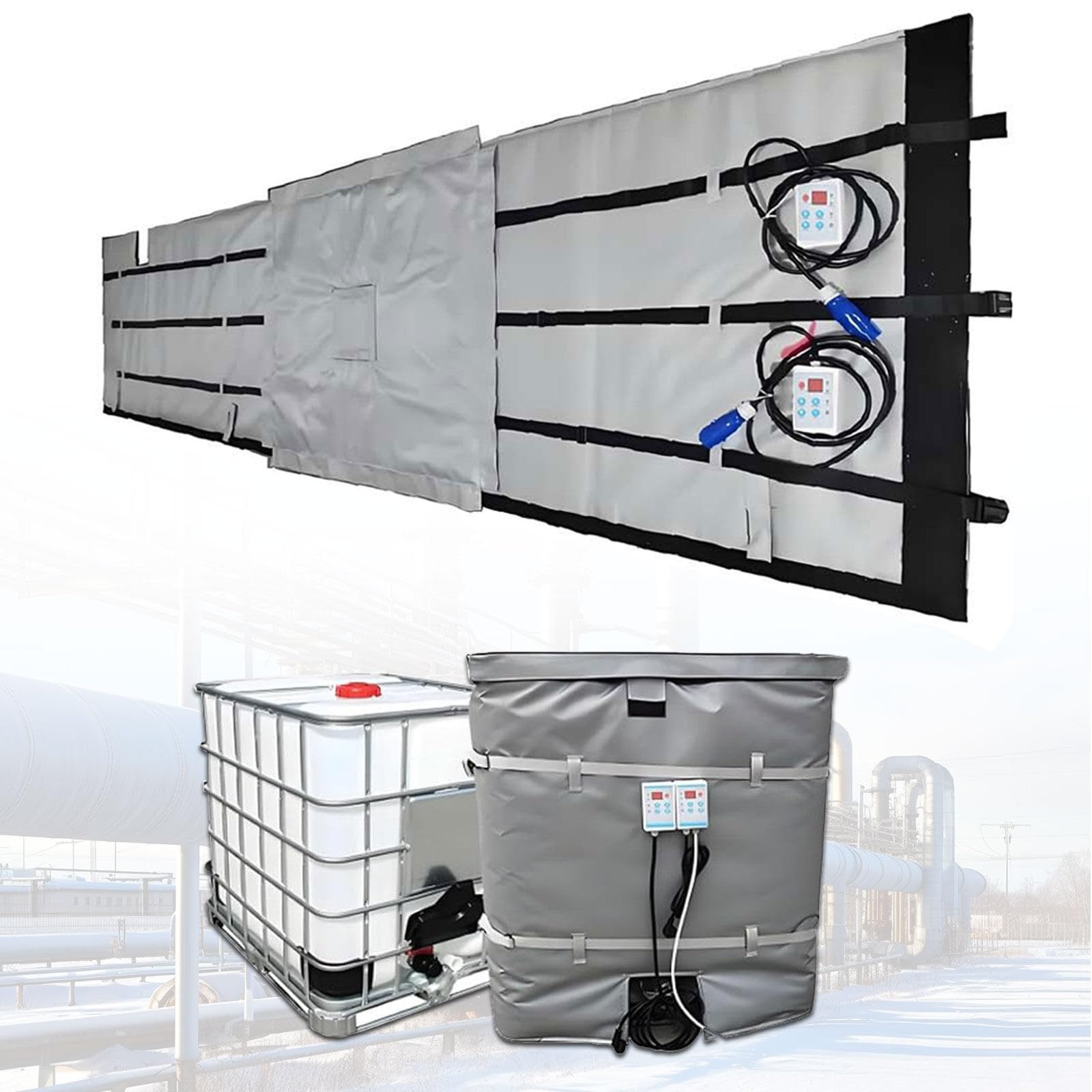 IBC-Fassheizdecke, 200 l/1000 l, Schnellheiz-IBC-Fassheizung Grey-1000L(264-gallon)