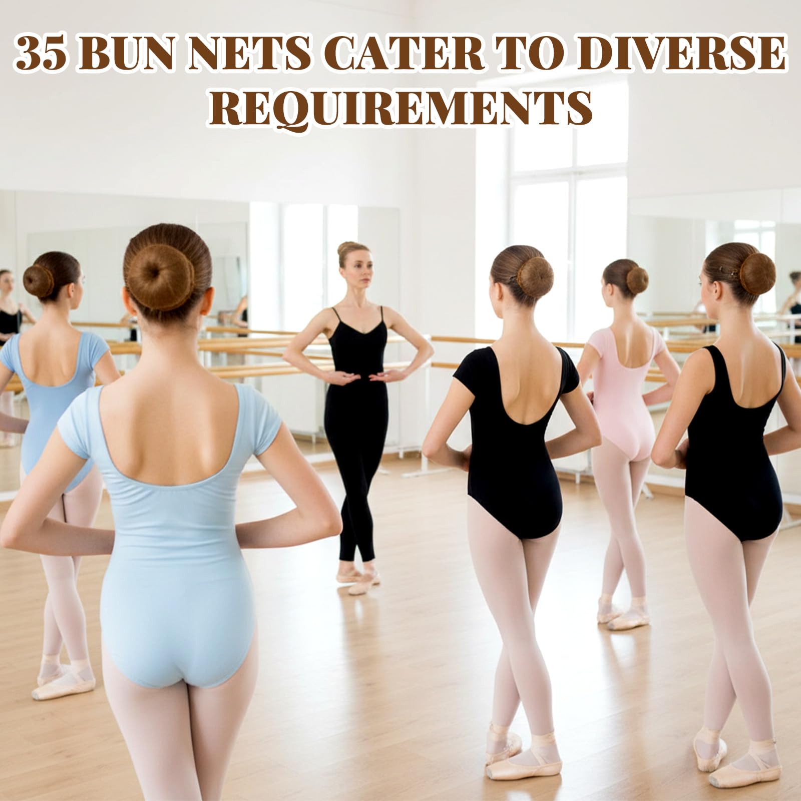 Nylon Invisible Hair Net 20 Cali 50 cm Rete Elastica per Capelli Bionda per Donna Balletto Danza