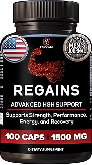 HGH Supplements for Men & Women - Regains Natural Anabolic Muscle Growth Building & Human Growth Hormone for Men, Muscle Builder for Men, Muscle Recovery Post Workout Supplement, 100 Protein Pills