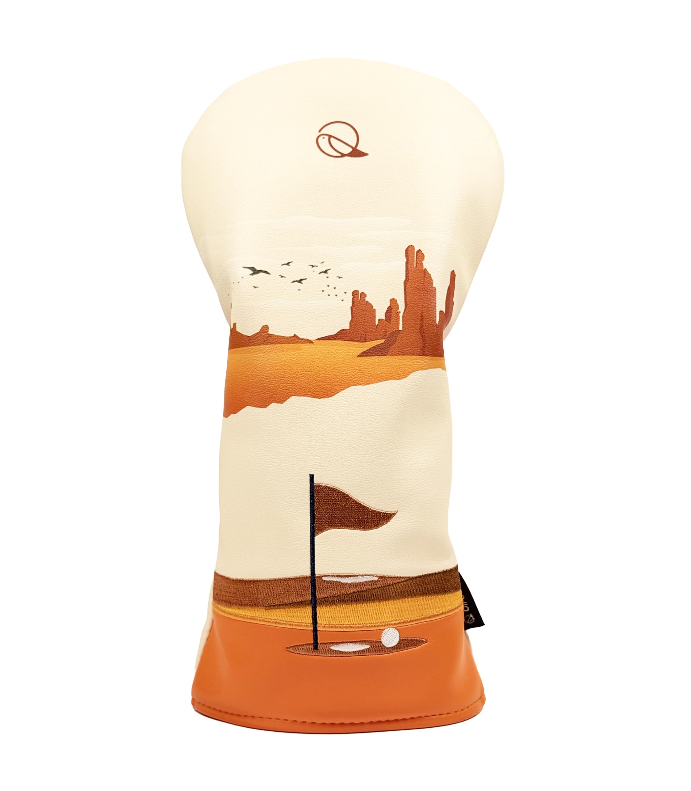 Golf Driver Headcover birdskie Premium Leather Head Cover. Digitally Printed and Embroidered Design. Head Cover for Your Driver by birdskie.