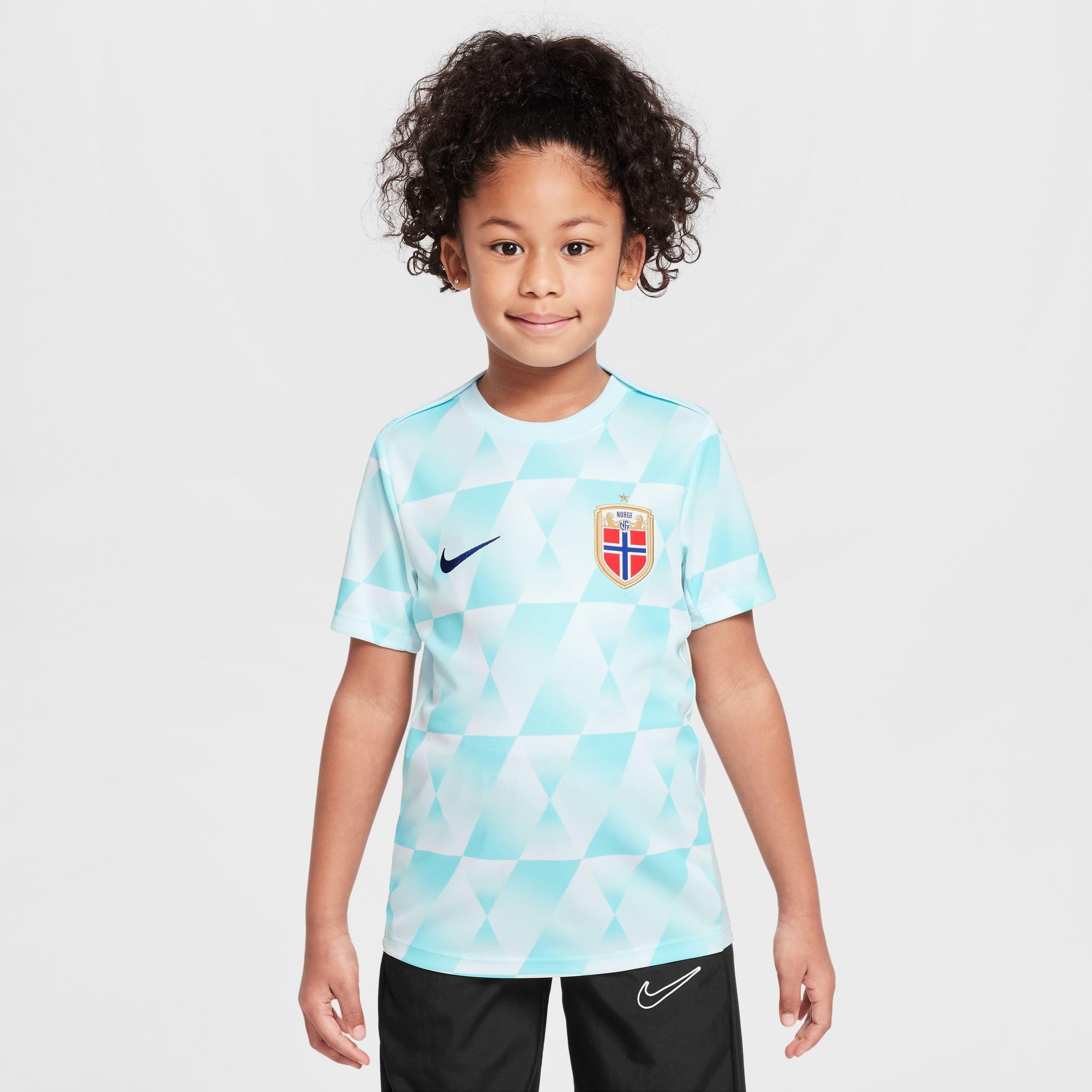 Norwegen Academy Pro Nike Dri-FIT kurzärmeliges Pre-Match-Fußballoberteil für ältere Kinder, FZ9918