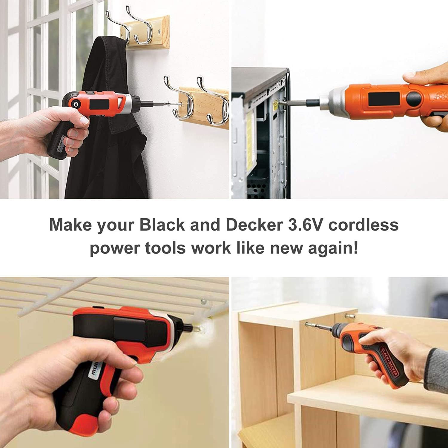 2 Pack 3500mAh Ni-Mh 3.6V Battery for Black and Decker Versapak Gold Battery VP100 VP100C VP105 VP105C VP110 VP110C VP130 VP142 VP143 VP7240 Drill Tool
