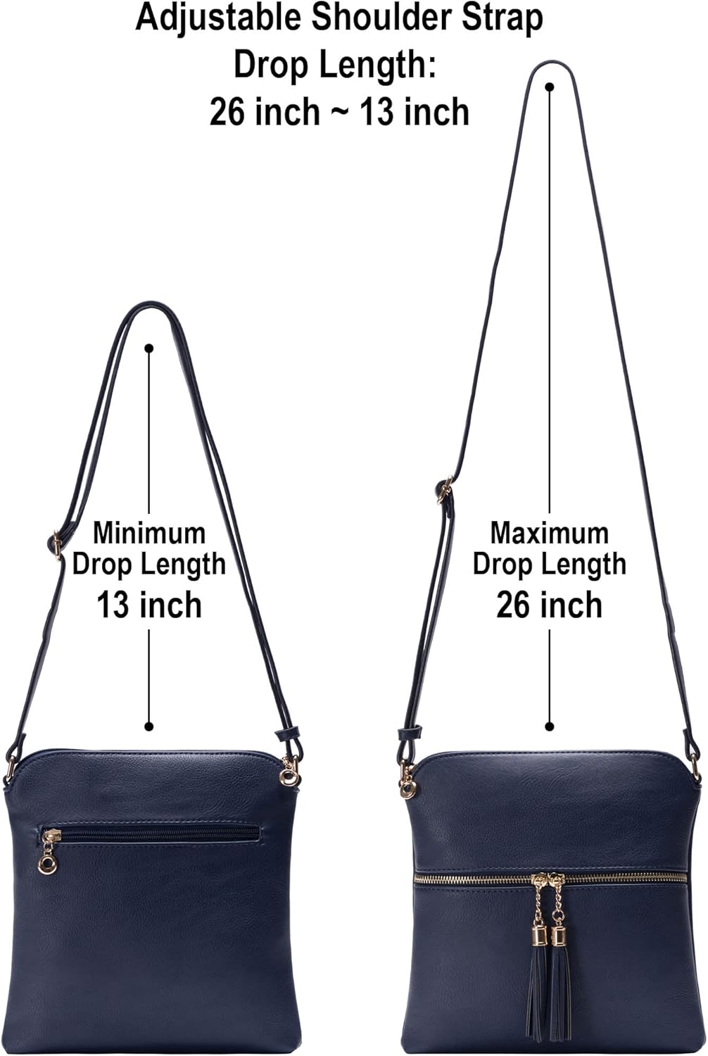 Solene Womens Lightweight Medium Crossbody Purse with Tassel, Perfect Size Crossbody Bags for Daily Use, travel - Image 5