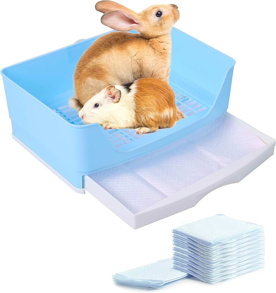 rabbit litter box with grate