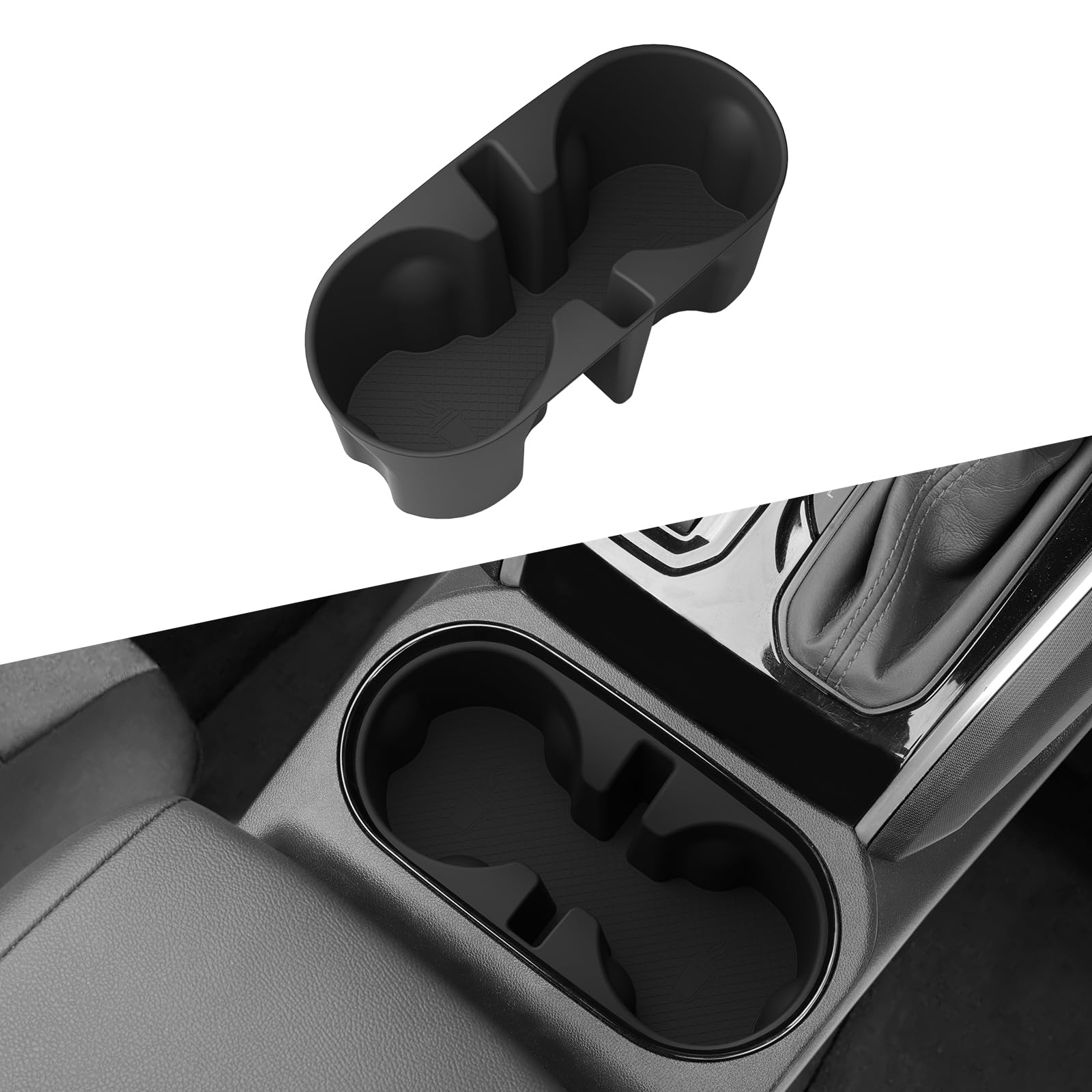 Center Console Cup Holder Inserts for Chevrolet Colorado &amp; GMC Canyon 2026 2025 2024 2023, Interior Accessories Car Cup Holder for Chevy Colorado &amp; GMC Canyon 2023-2026, Black