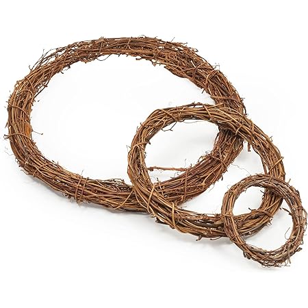 Grapevine Wreaths Set for Crafts, Door Decor, and Holidays (3 Sizes, 3 Pack)