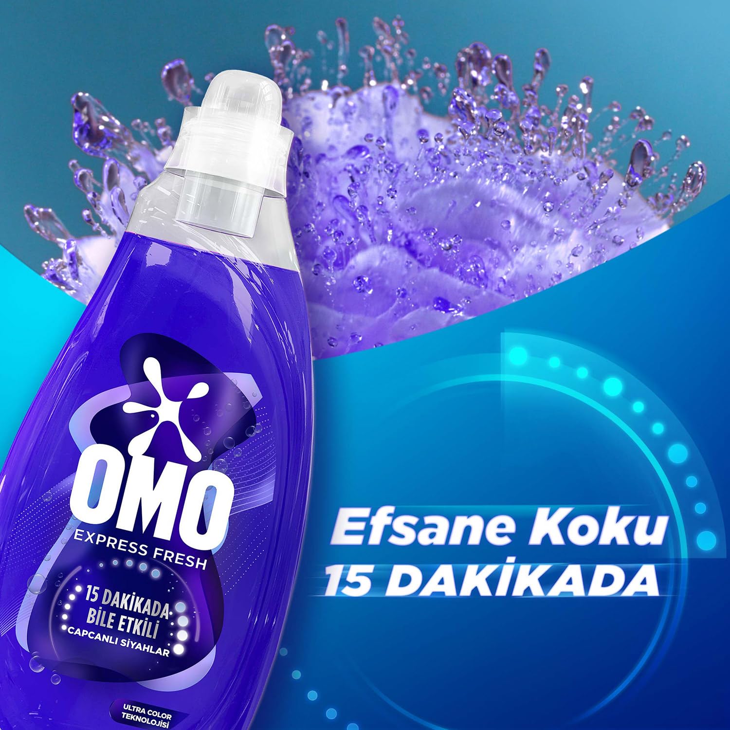 Omo Express Fresh Capcanlı Siyahlar Tüm Koyu Renkler Sıvı Çamaşır Deterjanı 1480 ml