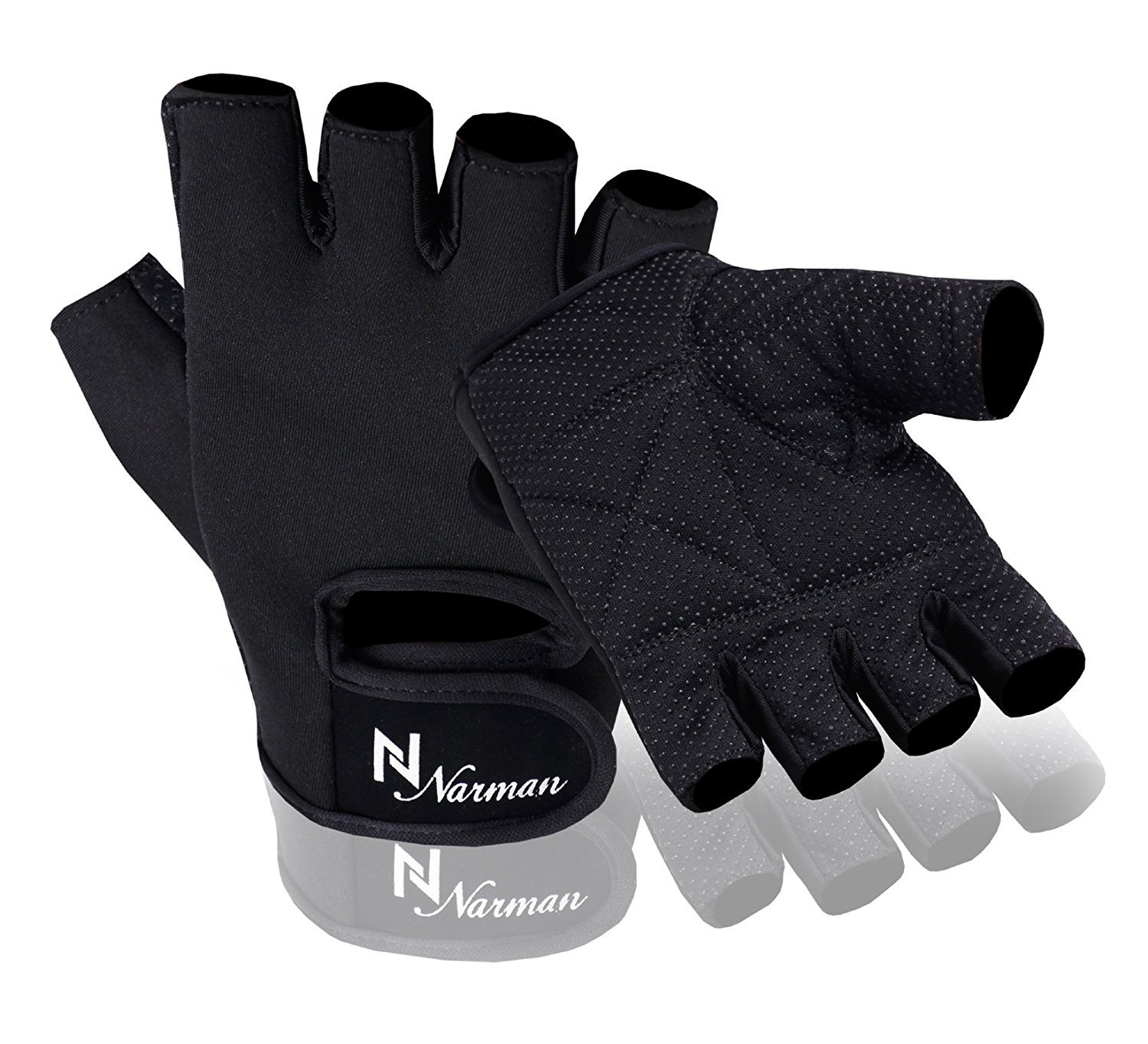 Black Ladies Weight Lifting Gloves Neoprene Gym Training Body Building Fitness Straps (XL)