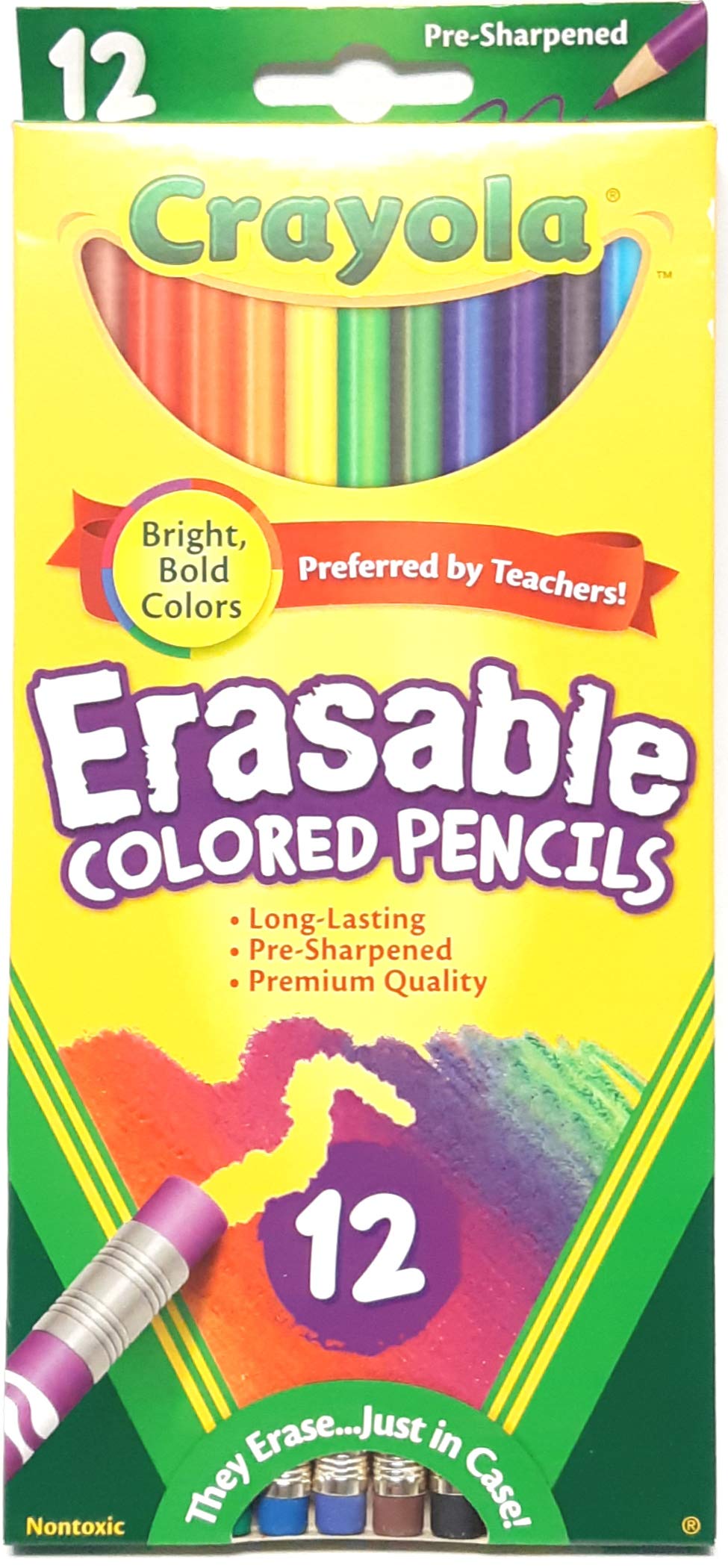 Crayola Short Erasable Colored Pencil 12Ct - Pack of 48