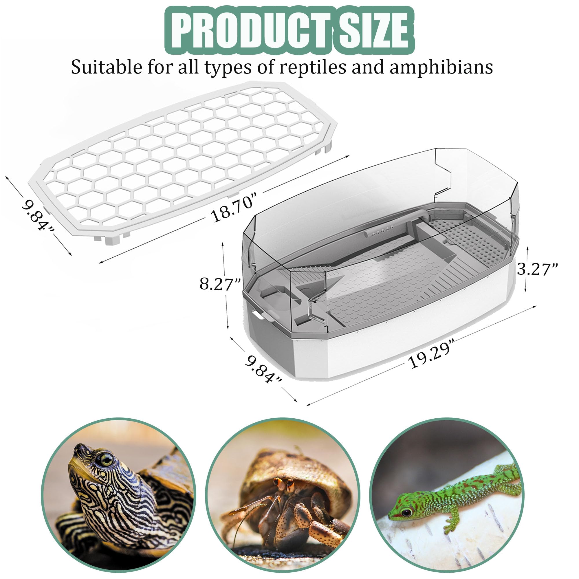 Schildkröten Terrarium Pewihyer Schildkrötenbecken Mit Sonnenplattform  Acryl Aquarium, image size:2000x2000