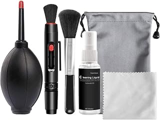 Lens & Sensor Cleaning Kit - Complete Camera Room Tools, Accessories | for dust removal, precision cleaning brushes | Ideal for shooting equipment DSLR mirrorless cameras keyboard