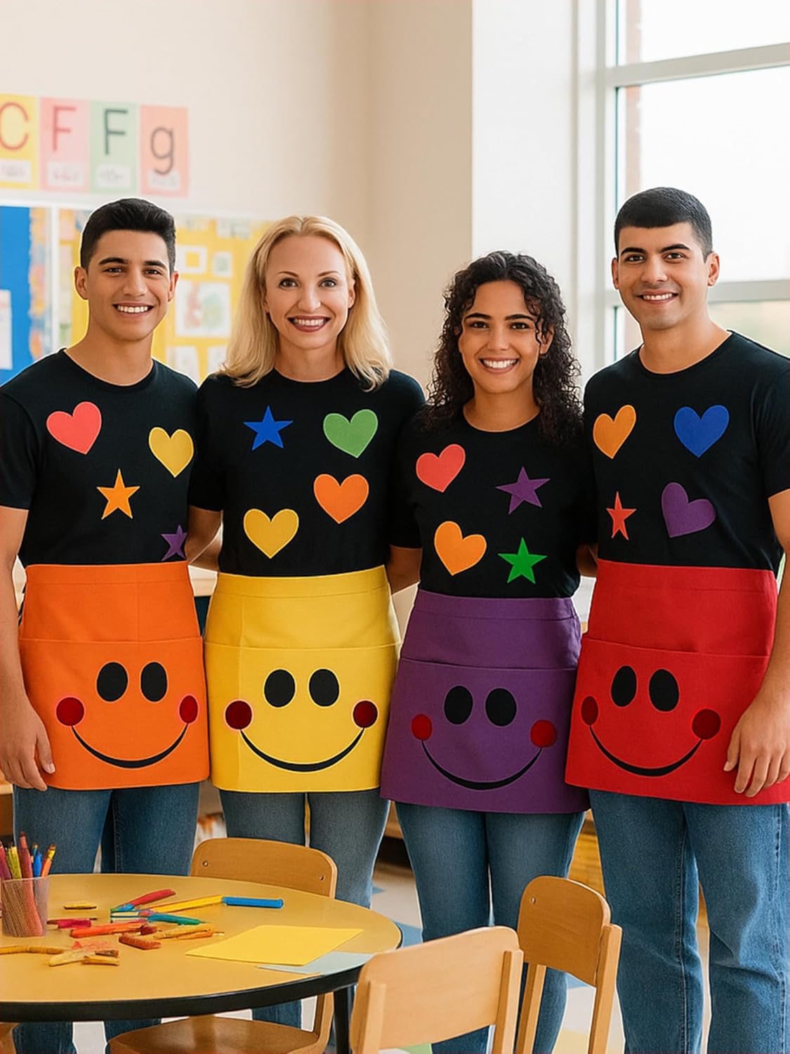 Mepase 6セット/66ピース ハロウィンブックキャラクターコスチューム 教師グループ用 ハロウィンコスチューム 今日のバケツを