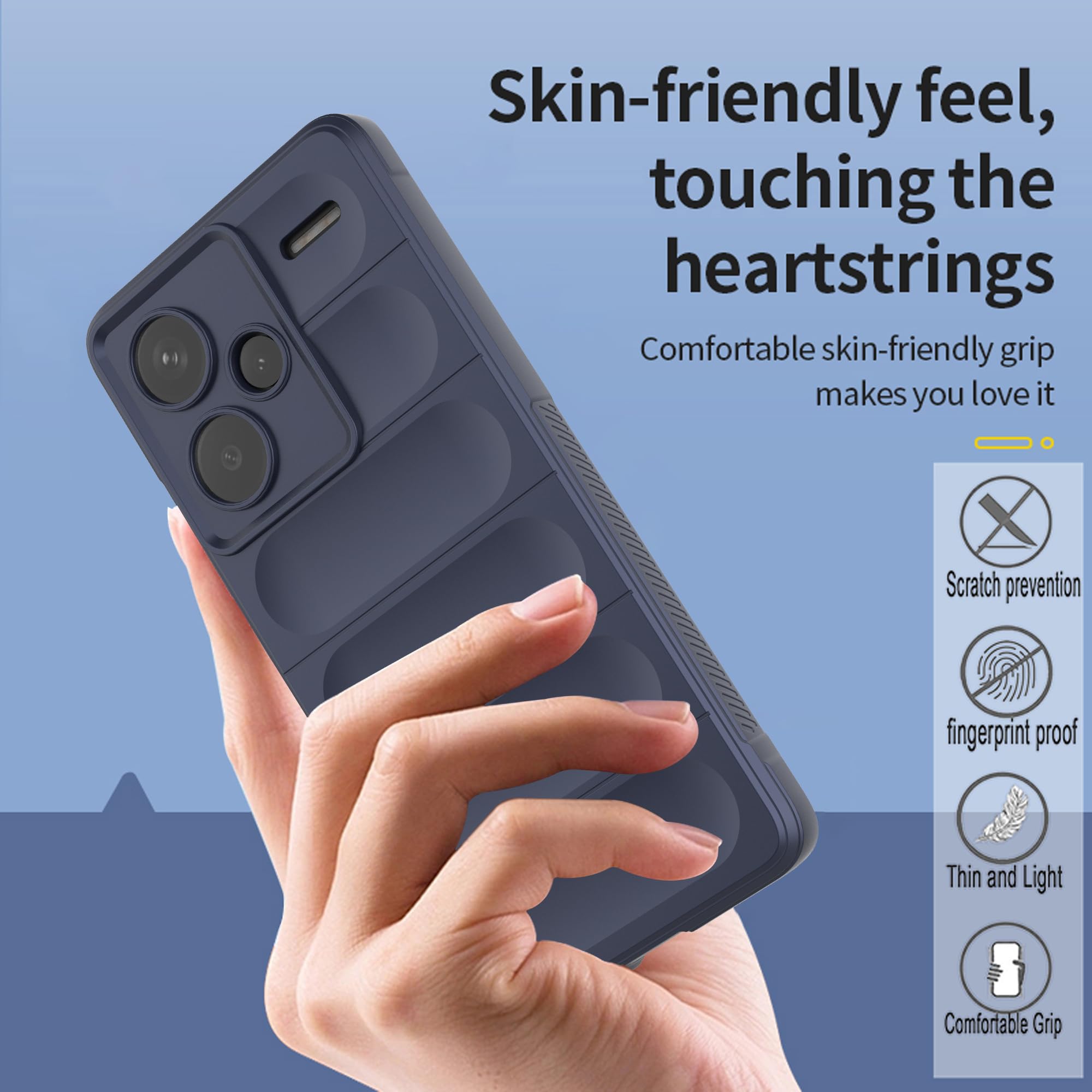 Custodia In Silicone Per Xiaomi Redmi Note 13 Pro Plus - Con Cordino E Supporto