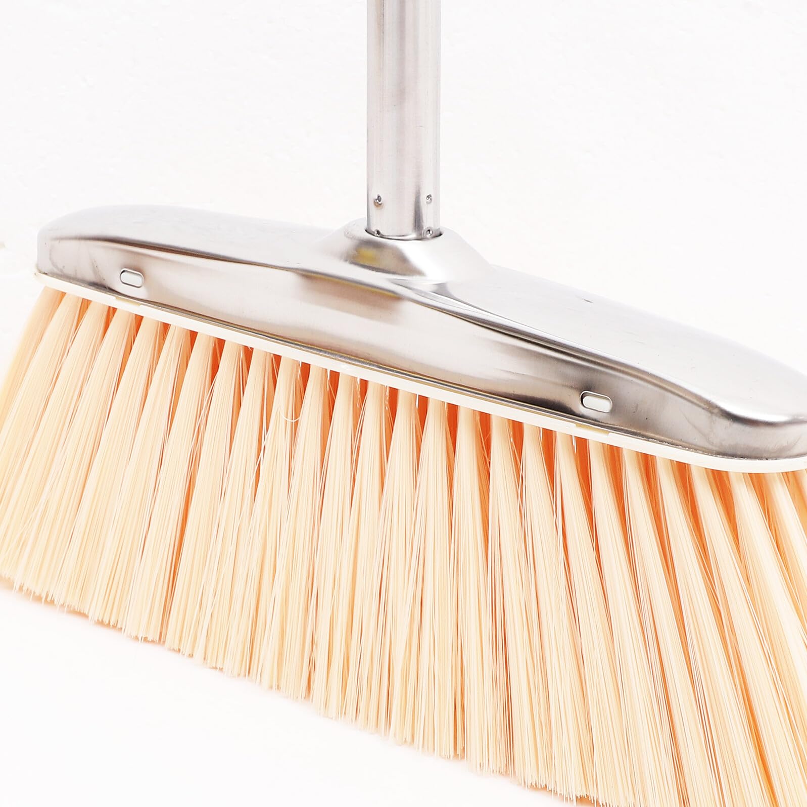 BESPORTBLE Set Scopa e Paletta Manico Ergonomico e Leggero in Acciaio Inossidabile la Pulizia di Casa e Marciapiedi, Strumento per Famiglie