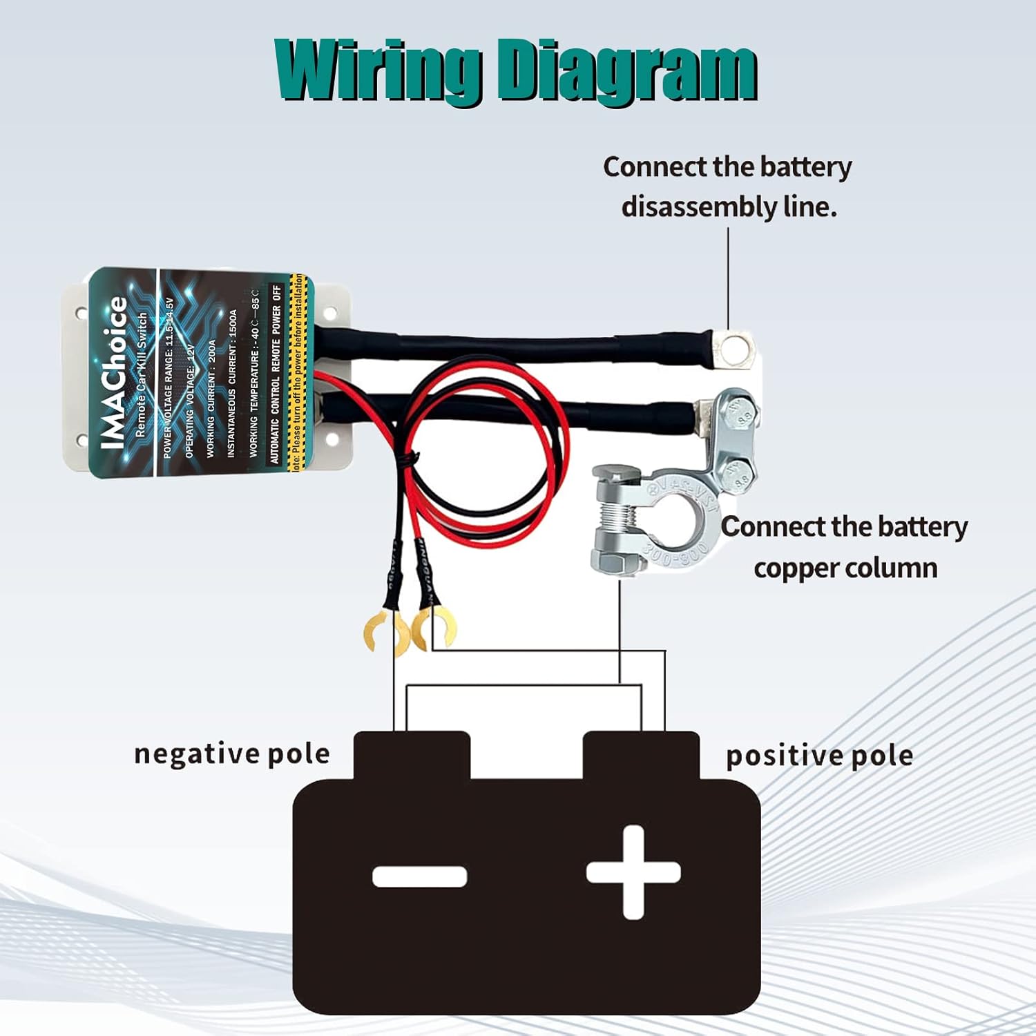 Kill Switch for Car, Remote Battery Disconnect Switch DC12V 200A, Automotive Wireless Dual Remote Control Anti-Theft Prevent Battery Drain Car Battery Cut Off Switch for Truck RV ATV UTV Auto : Automotive