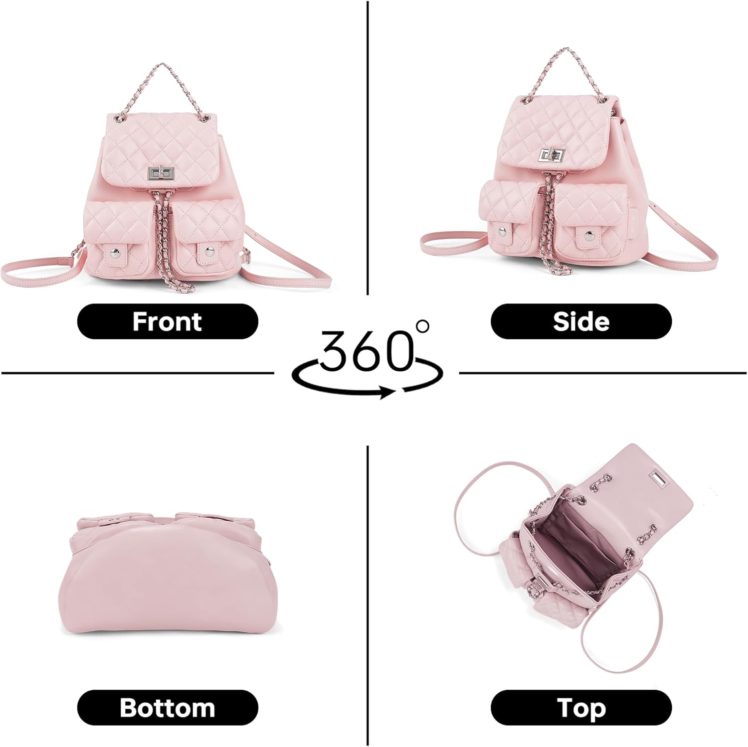 Leather Backpack Purse for Women Fashion Multipurpose Design Handbag Ladies Shoulder Bags Travel Backpack Brown