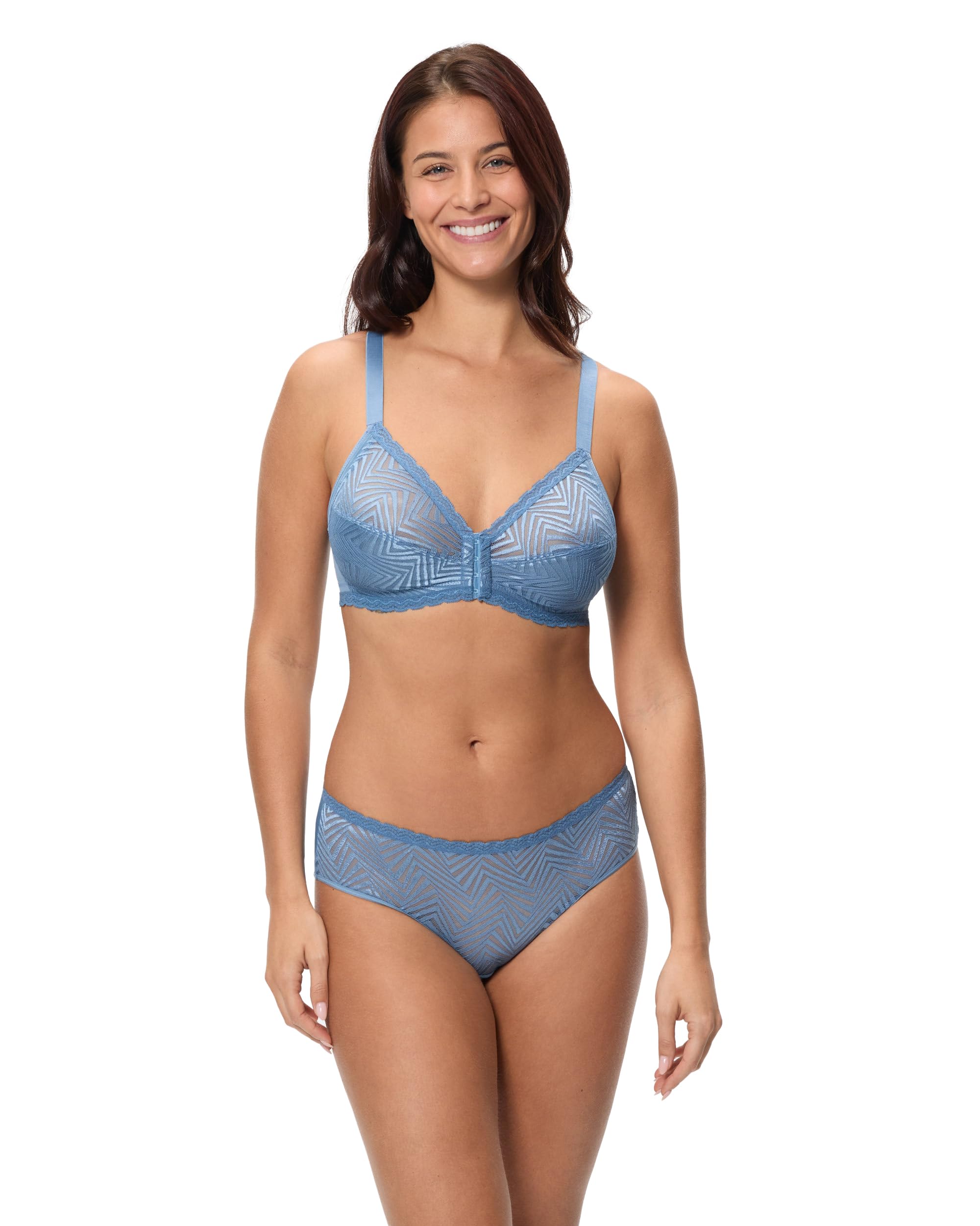 Playtex Reggiseno Senza Ferretto Ideal Posture Supporto ed Eleganza Donna x1, Blu, 44/8D