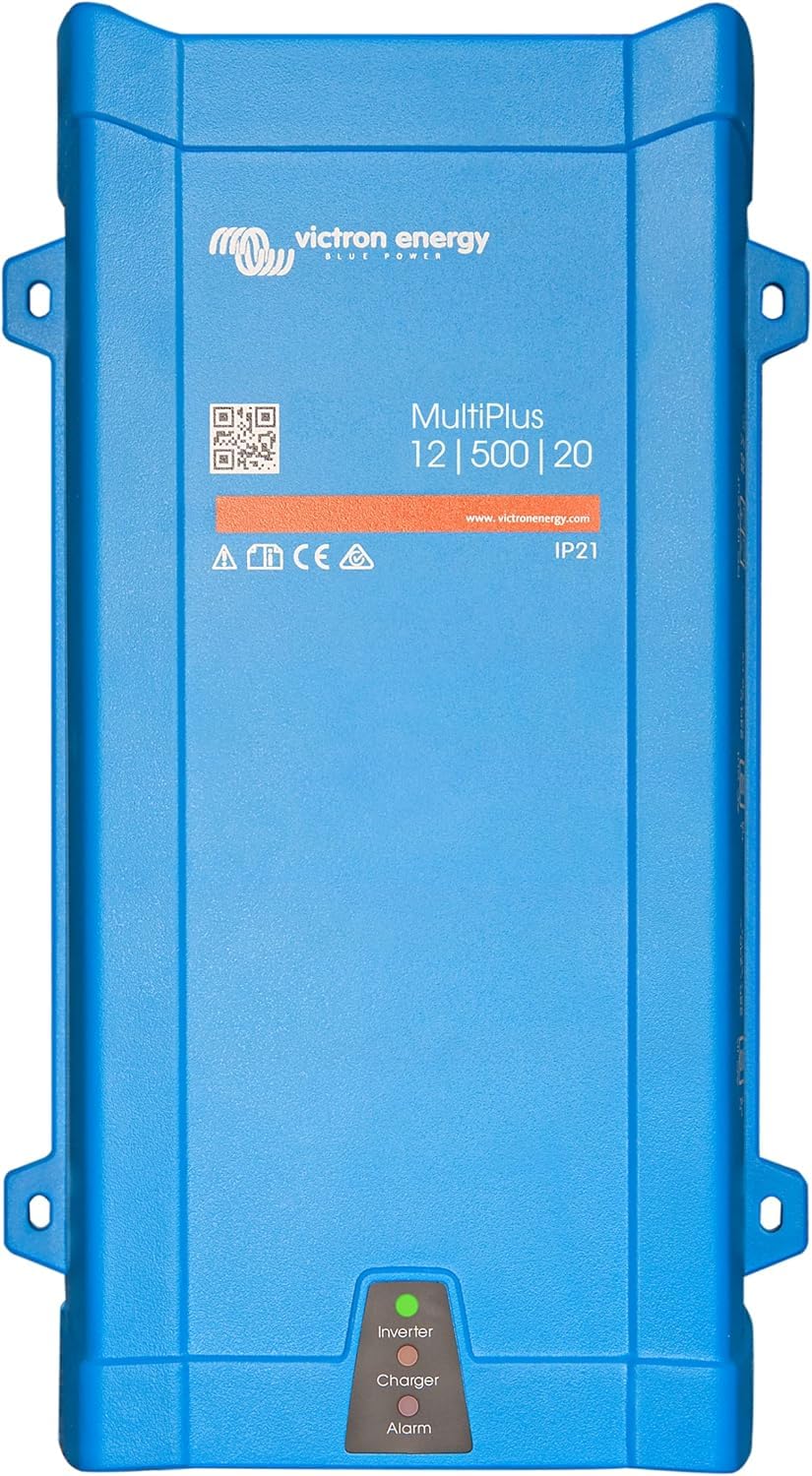 Victron Energy MultiPlus Reiner Sinus Wechselrichter 20 Amp Batterie Ladegerät, Spannungswandler, Transferschalter Inverter Charger, 500VA 12-Volt 230V