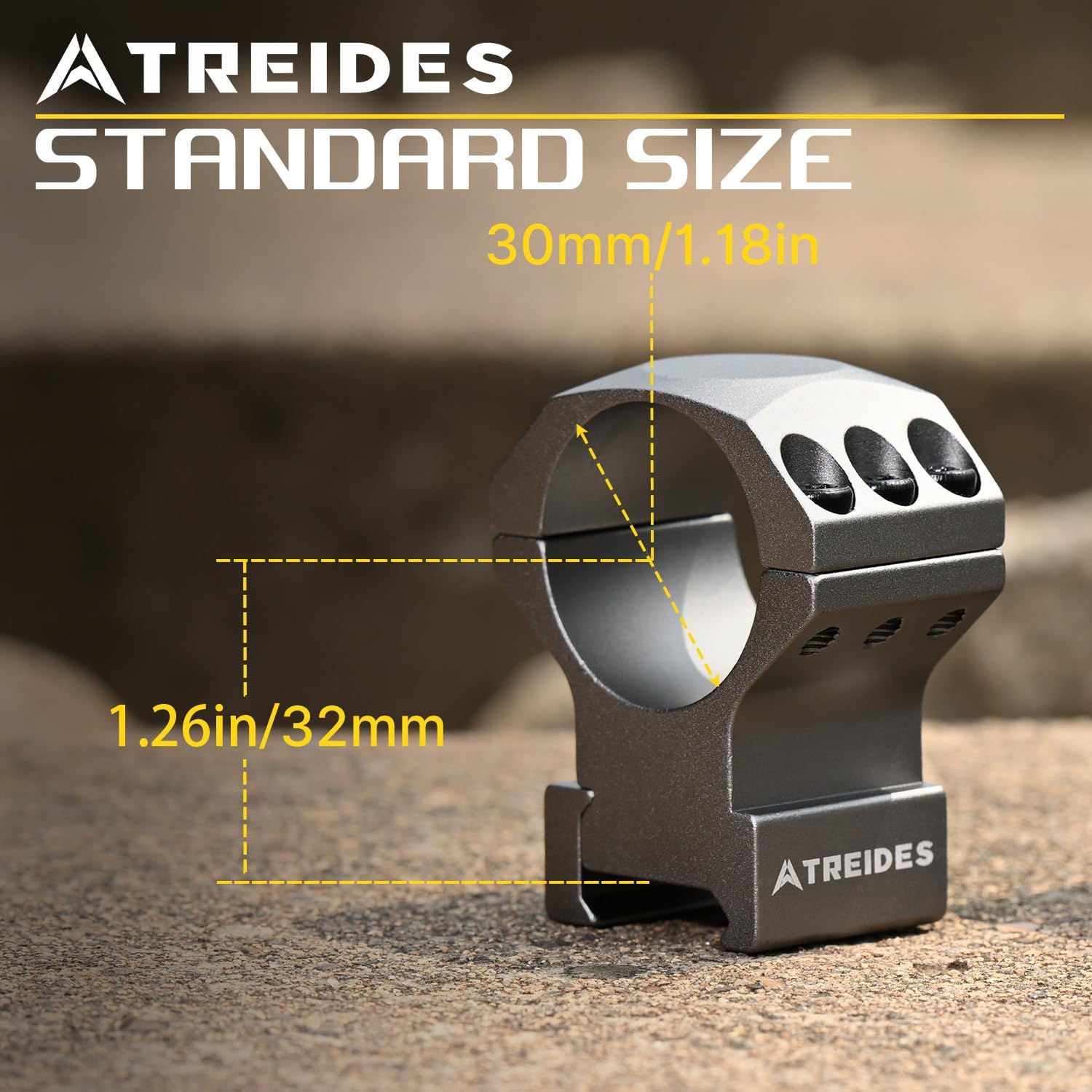 ATREIDES Scope Rings, 30mm Scope Mounts for 20mm Rail with 3 Rows of Screws