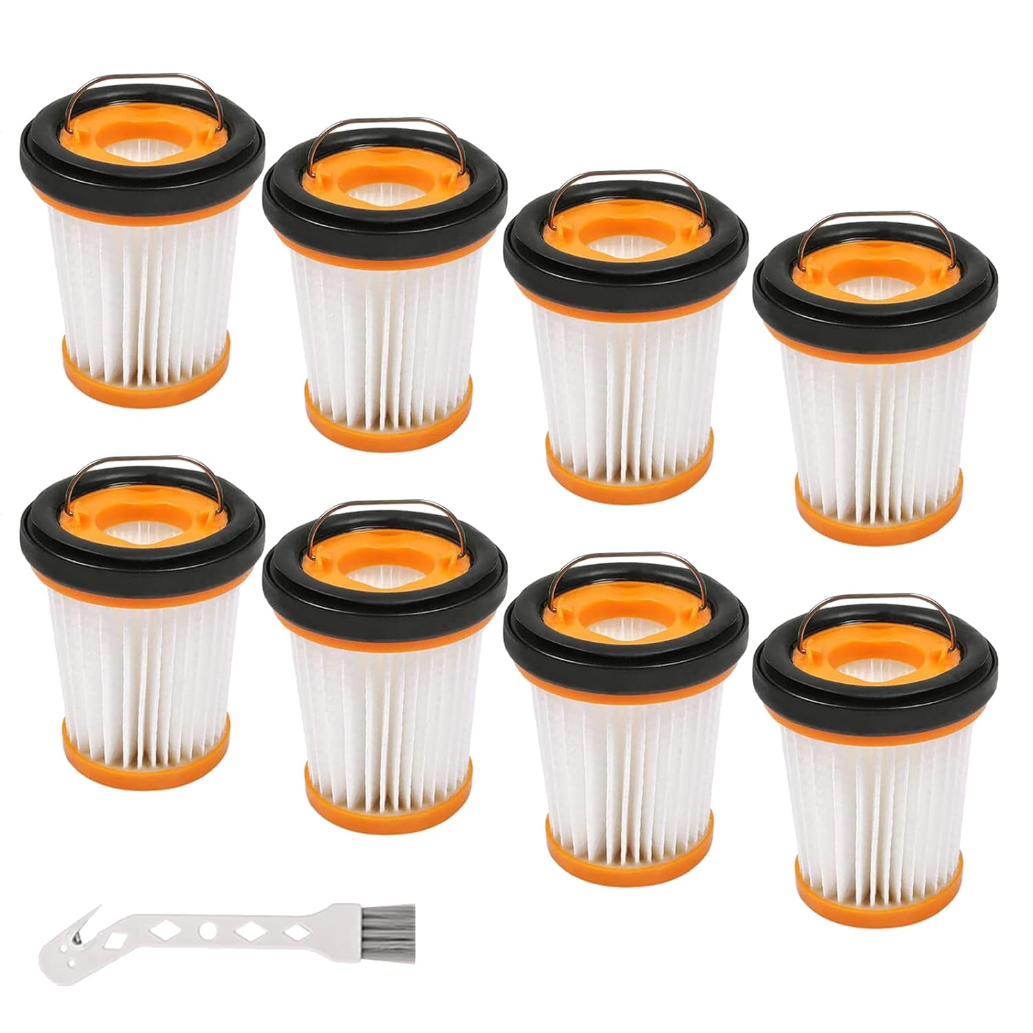 WV201 Ersatzfilter für Shark Wandvac Ion W1 S87 Handstaubsaugerfilter, Ersatz WV200, WV201, WV205, WV201BK, WV220, vergleichbar mit Teilenummer XHFWV200, 8 Filter und 1 Reinigungsbürste