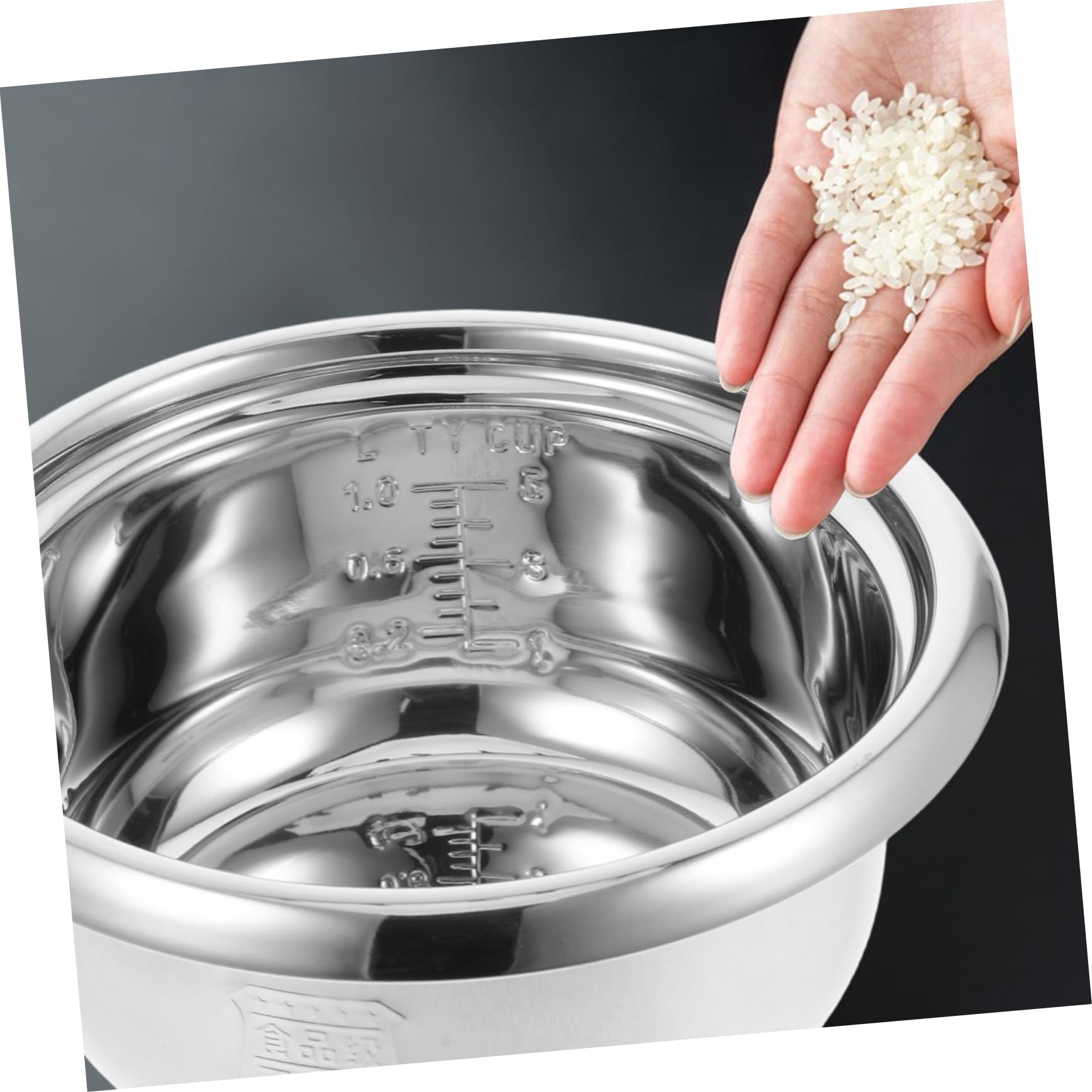 ULTECHNOVO Cuve Intérieure En Acier Inoxydable Antiadhésive Pour Cuiseur À Riz 9.06 Pouces Compatible Avec Plusieurs Modèles Pour Cuisson Uniforme De Riz Et Légumes