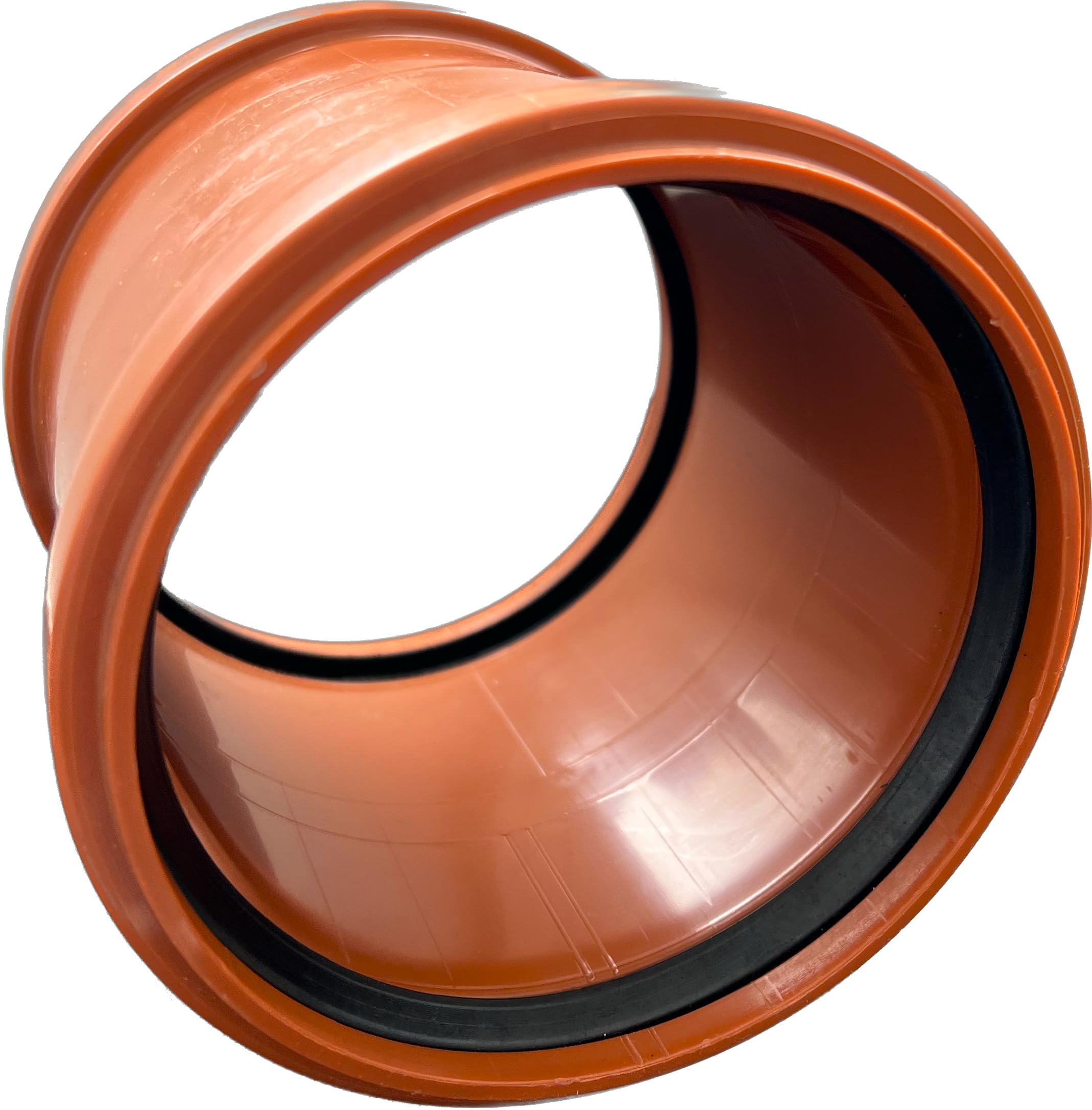 Rura KG DN 250 PVC-U SN8 | Tuleja zmiany biegów z uszczelką | do zewnętrznych systemów odwadniających | 2 uszczelki gumowe | instalacja ściekowa | kanał rura kanalizacyjna
