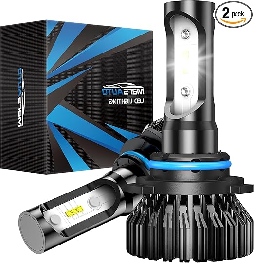 Marsauto 9005 HB3 Bulb, 12 CSP Chips 9005/HB3 Fog Lighting Bulbs, 6000K Cool Bright, IP68, Pack of 2