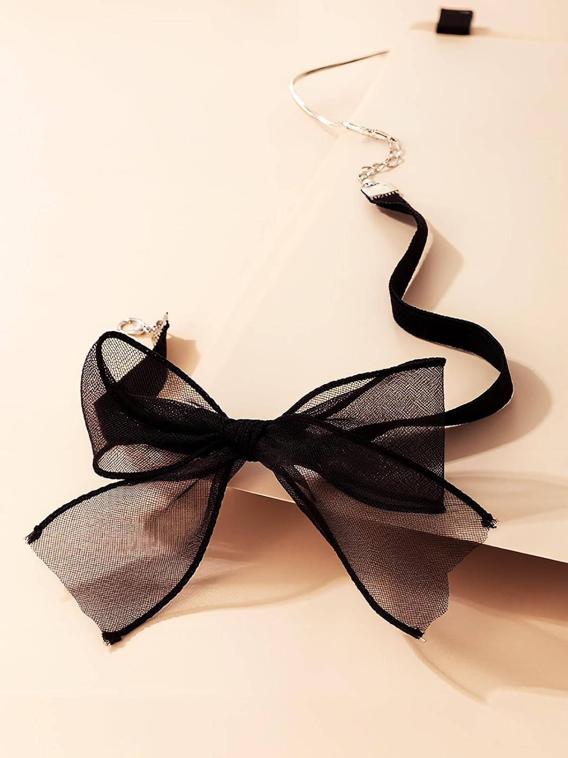 Sexy Bow Chokers Necklace Vintag Lace Black Choker Soft Velvet Bow Necklace for Women Knot Necklace Collar Jewelry Gifts for Halloween Cosplay - Image 6