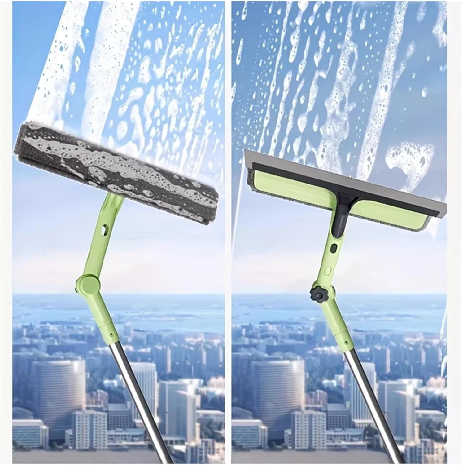 1pc Extendable Double-Sided Window Squeegee,High Window Cleaning Scraper,All-Purpose Cleaning Tool for Glass, Walls, and Floors