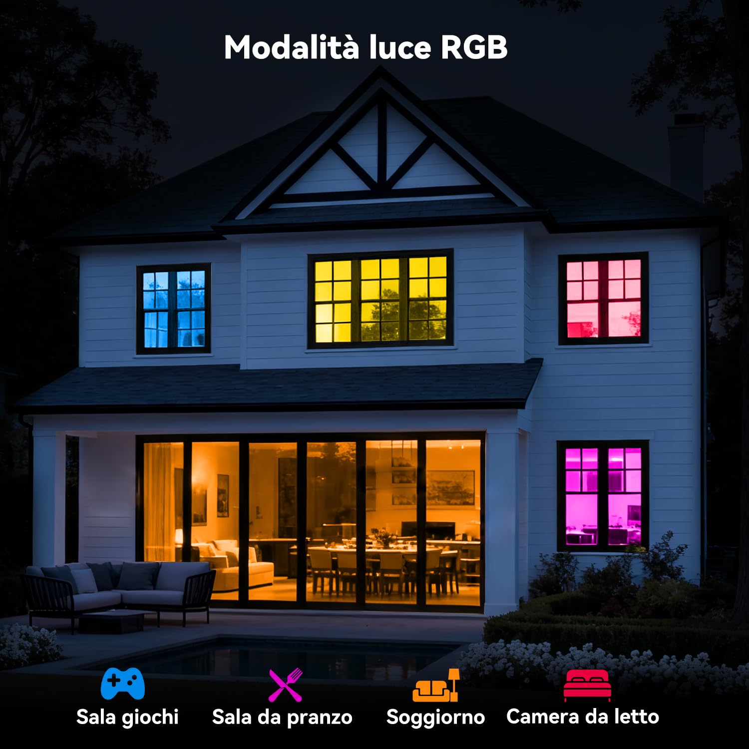 AIKVSXER Plafoniera LED 33W, Piatta e Dimmerabile, Cambio Colore RGB e Luce Notturna Bianco Caldo, Controllo con Telecomando e App, 3000K–6500K Design Sottile, Ideale per Camera Cucina e Soggiorno