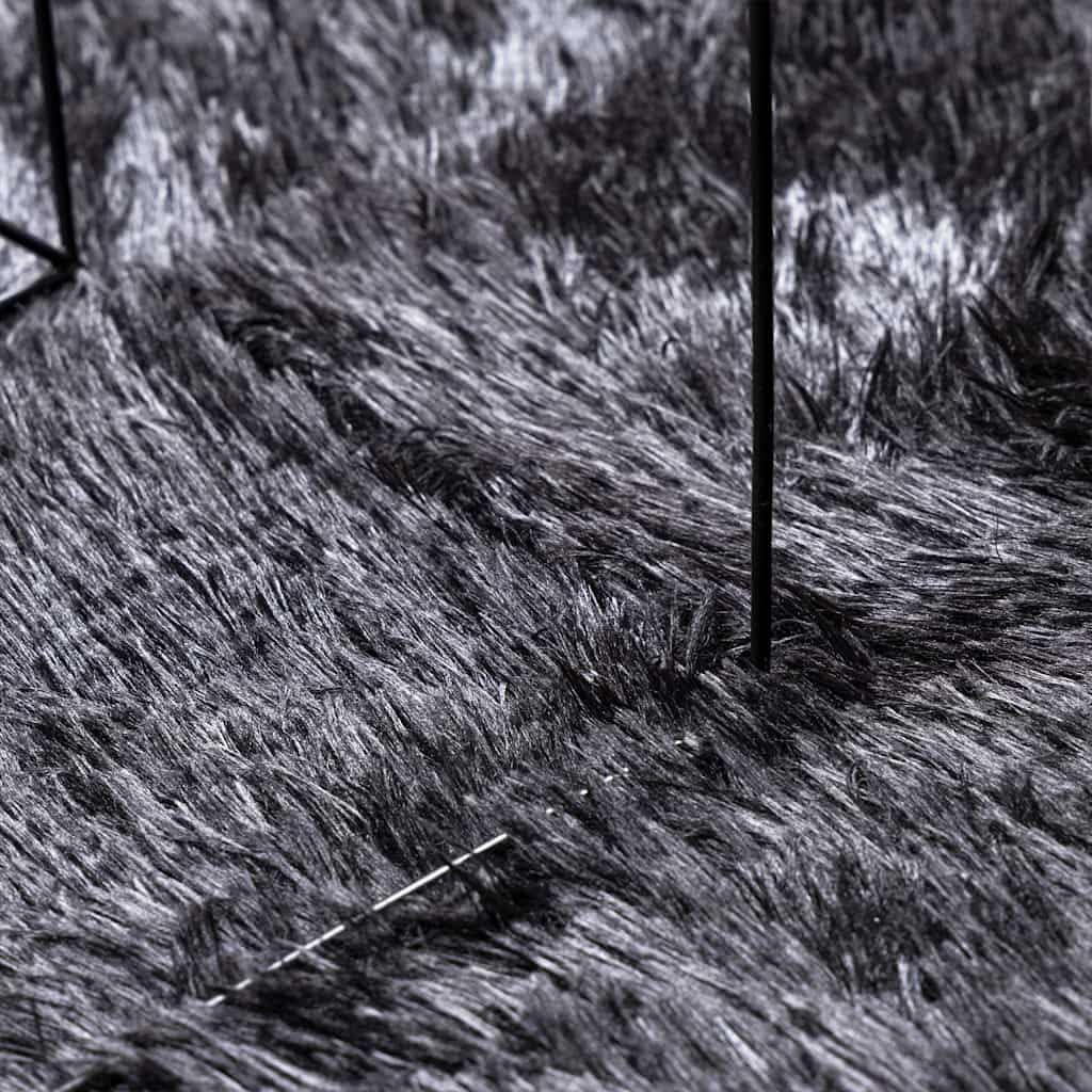 vidaXL Tapis Shaggy à Poils Longs NAVARRA Gris foncé 200x200 cm