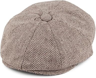 Jaxon & James Baby,Clothing,Baby Boys 0-24m,Accessories,Hats & Caps Jaxon & James Baby Herringbone Newsboy Cap - Brown