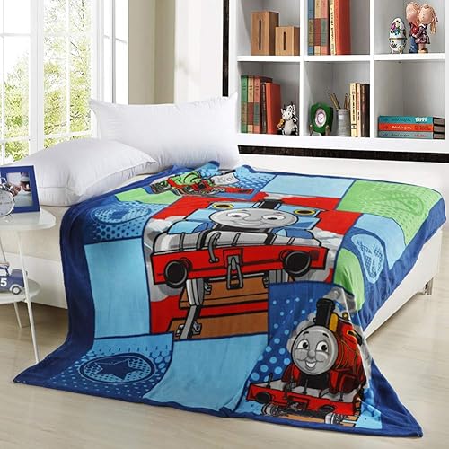 Miniatura 2 de Manta de franela de forro polar para niños CartoonTrain de 60 x 80 pulgadas