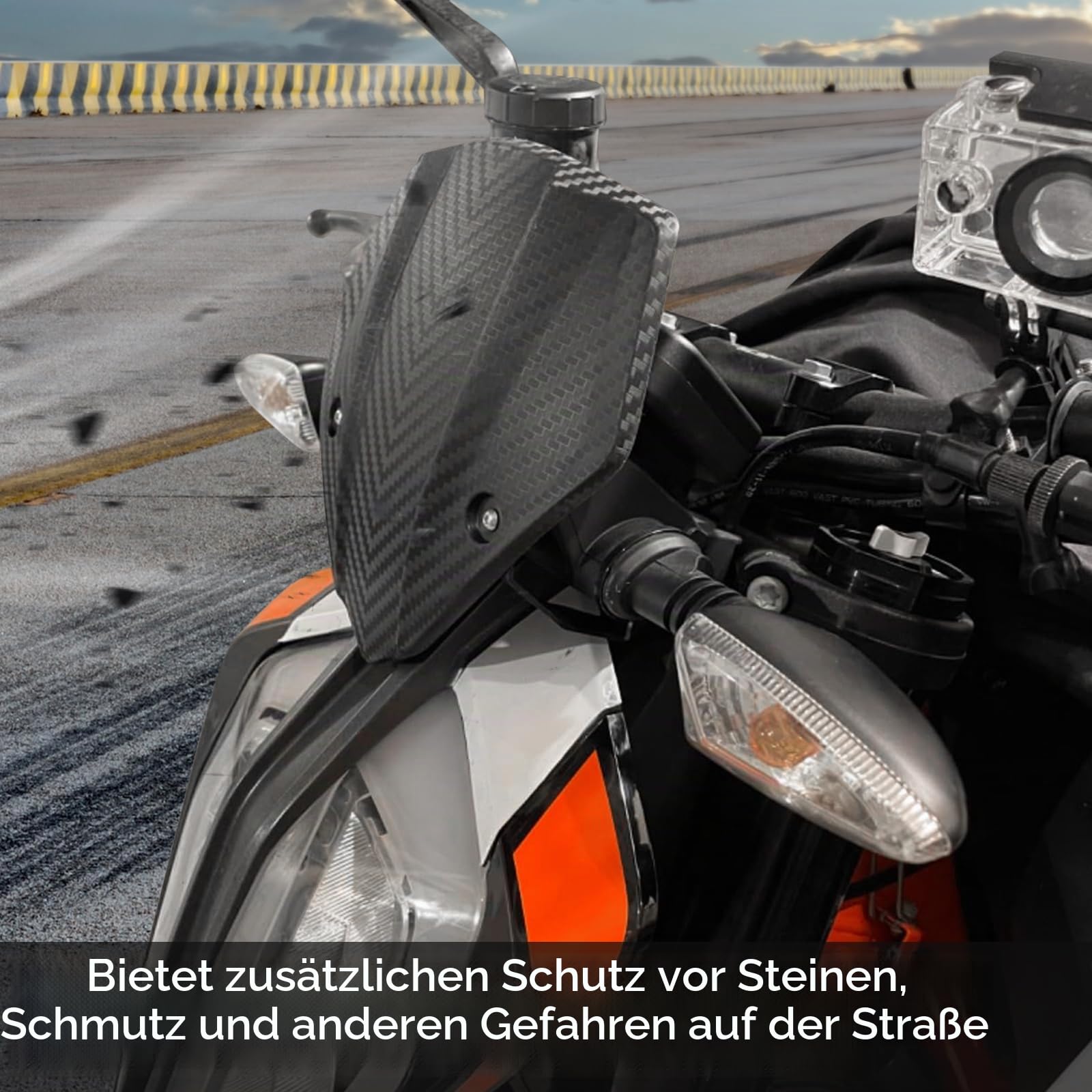 WOOGA Motorrad Windschutz scheibe Windschutz scheibe Front Windabweiser Schutz passend für K&T&M DUKE 790/890 DUKE790 DUKE890 2018 2019 2020 2021 2022 2023
