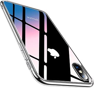 TORRAS iPhone Xs用 ケース/iPhone X用 ケース 9H強化ガラス背面+TPUバンパー 薄型 透明 日本旭硝子製 四隅滑り止め 黄変防止 ストラップホール付き ネイキッド アイフォンX/Xs用カバー (クリア)[Fancy Series]
