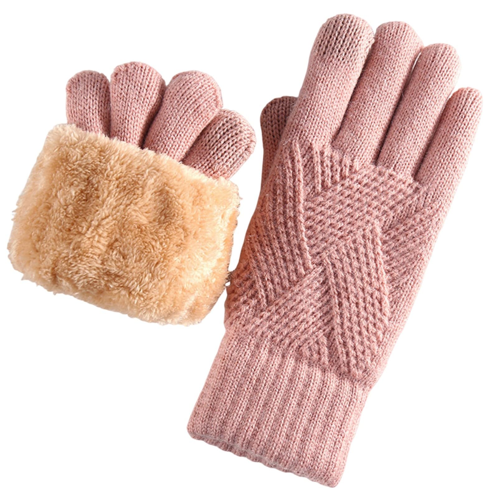 Women's Winter Touch Screen Texting Phone Windproof Gloves Fleece Lined Thick Warm Gloves Cold Weather Clothes