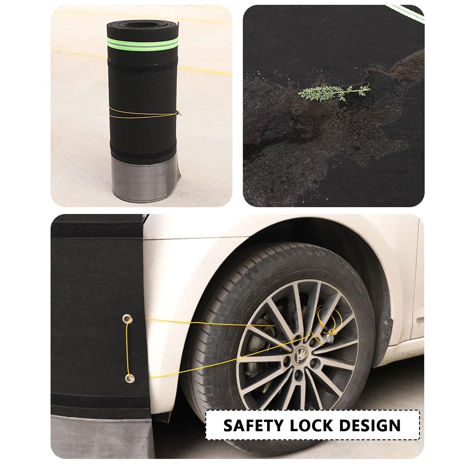 Recinto Protector for Exteriores contra Roedores for Caravanas, Diseño De Red De Acero Antimordeduras Tiras Reflectantes Y Diseño con Cerradura for Caravanas Y Autocaravanas(1200cm)