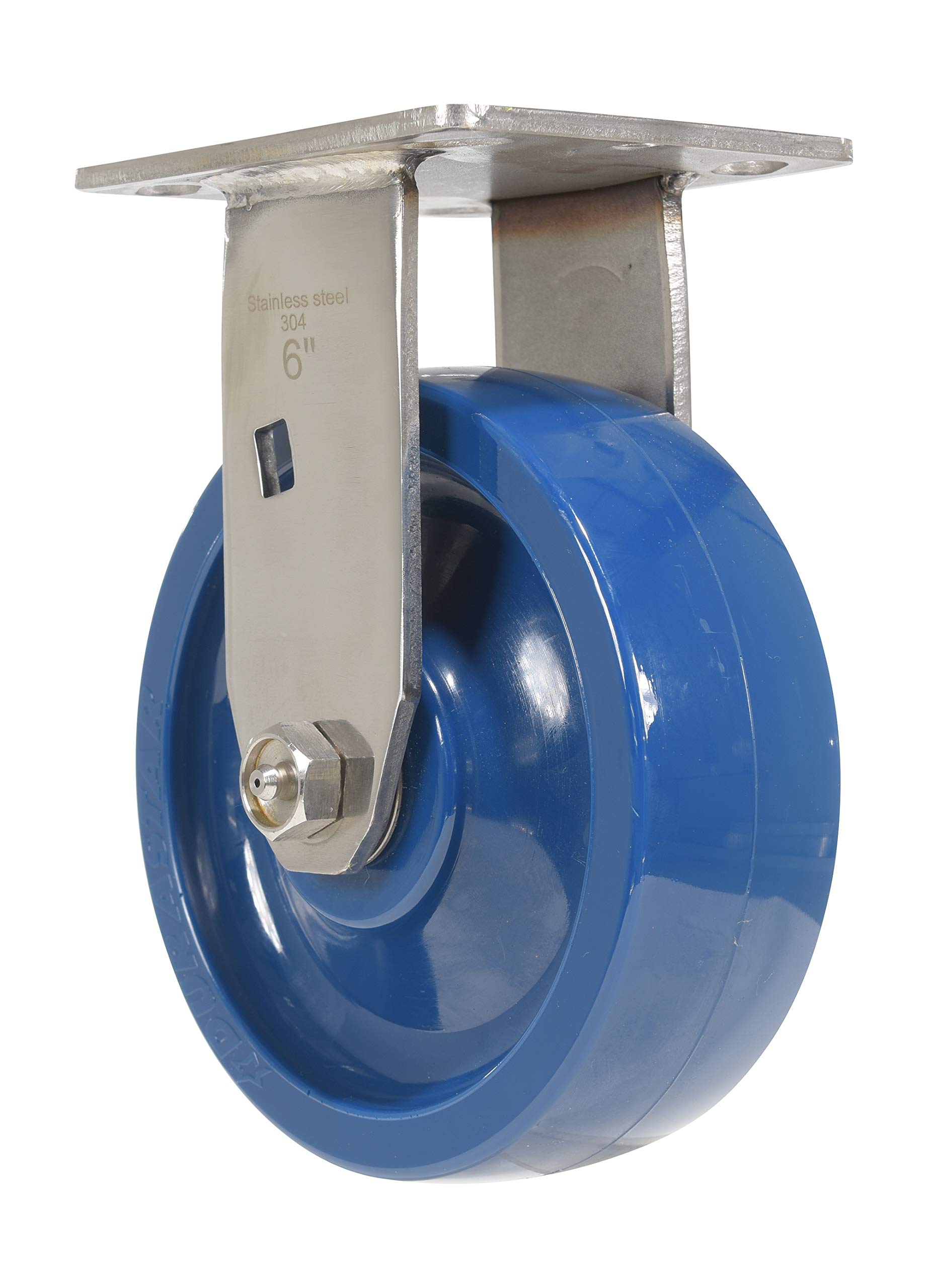 Roulette rigide polyuréthane 6 po Vestil bleu foncé pour charge lourde 544 kg