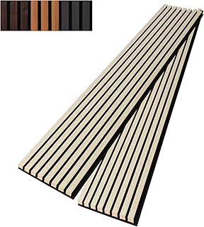 Art3dwallpanels Wood Slat Wall Panel, 108'' x 13'' Wood Panels for Wall 2 Pack 3D Soundproof Wall Panels, Large Acoustic Panels Sound Absorbing for Interior Ceiling and Wall Decor Noise Reduction,Oak