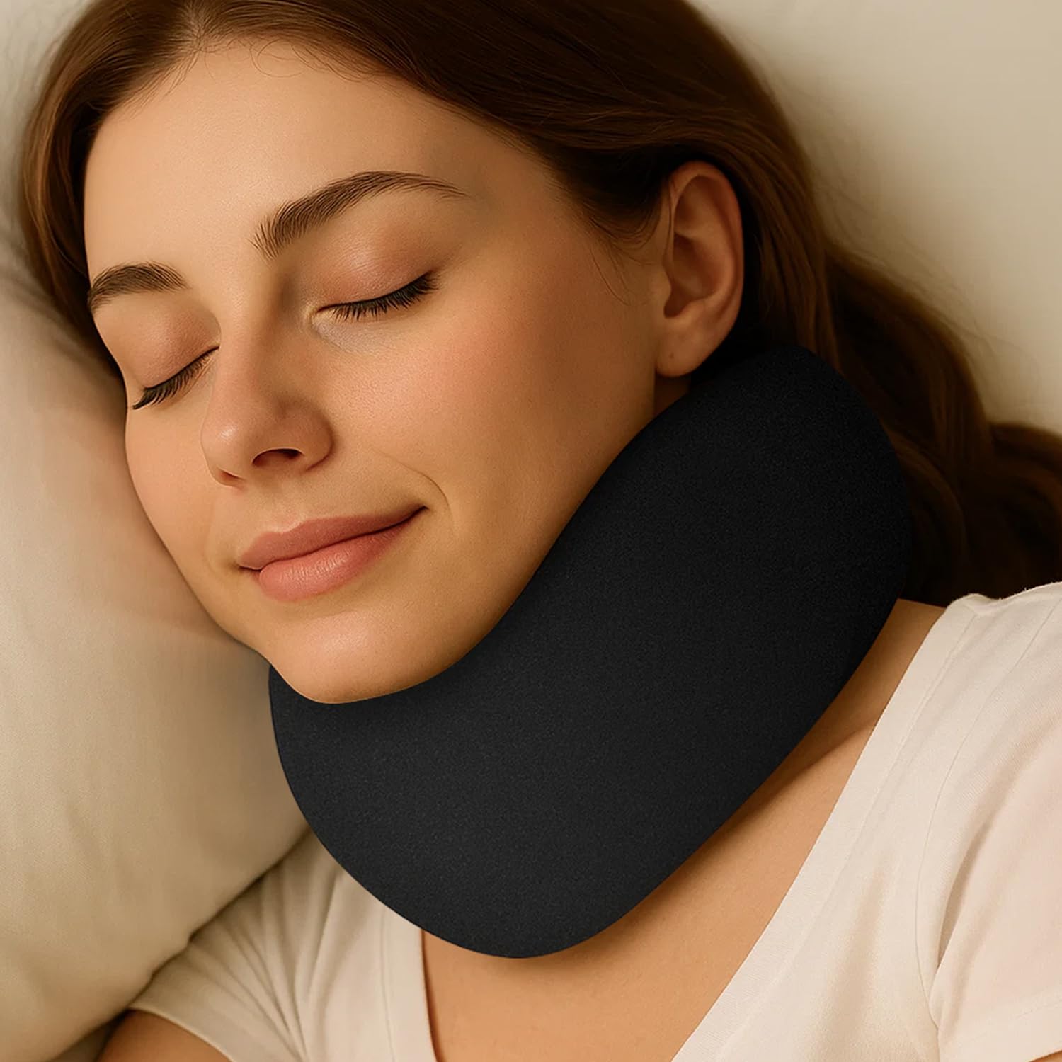 Minerve Collier Cervical, Cervical Réglable Super Doux pour Dormir Support pour le Cou Soulage la Douleur et la Pression Dans la Colonne Vertébrale pour Femme et Homme NB100