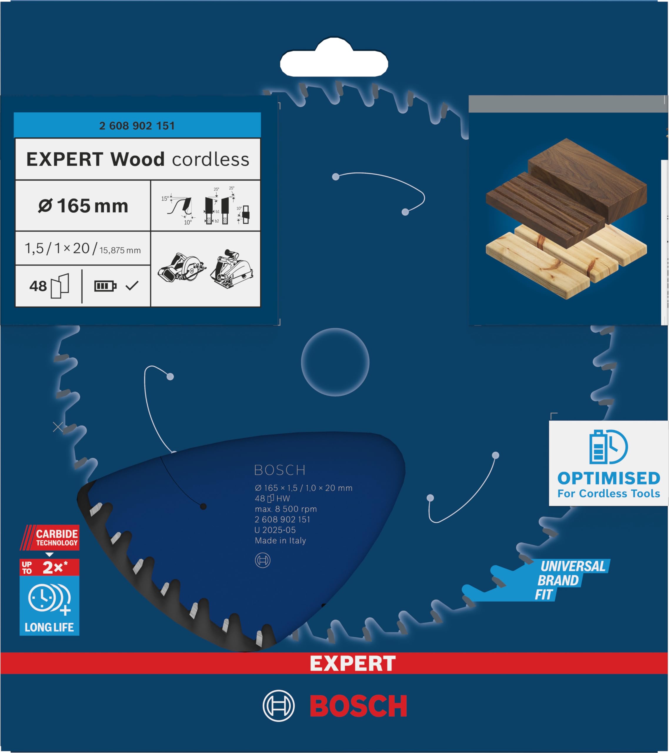 Bosch 1x Tarcza pilarska EXPERT Wood cordless